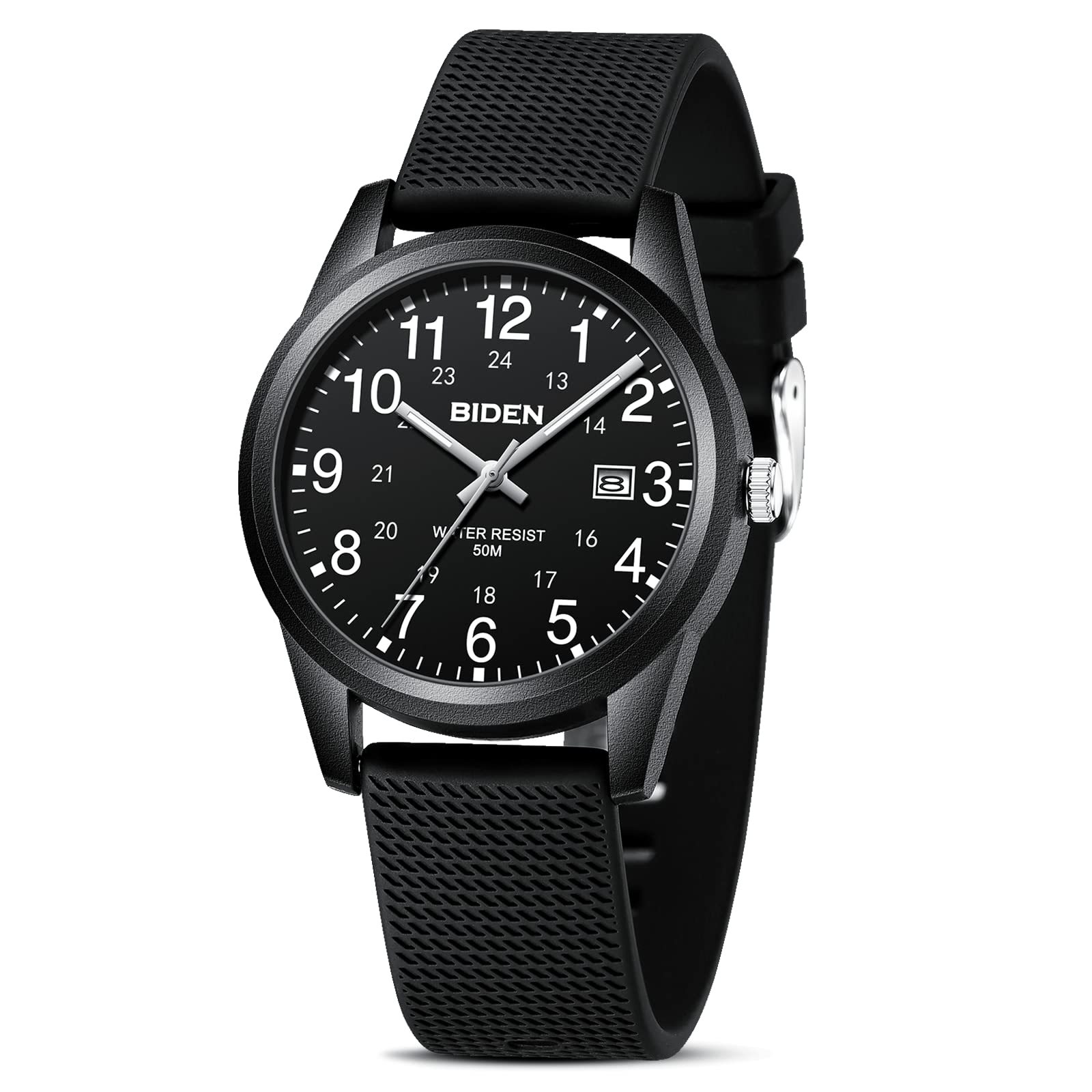 Guangzhou Watch Quartz Watch BIDEN Silicone Sports Watch Cross-border Waterproof Multifunctional Watch Factory Wholesale