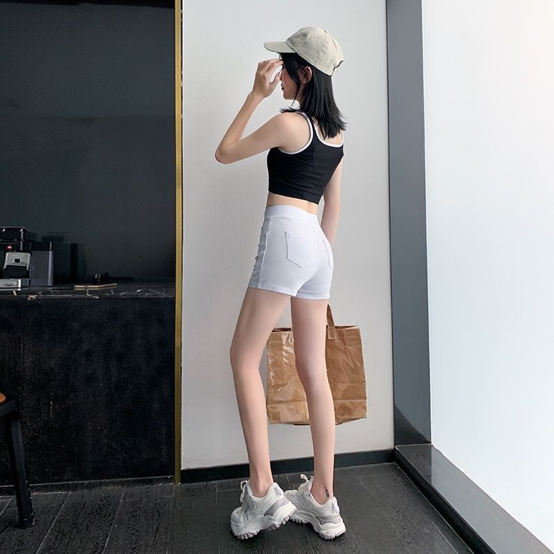 Picture of Bottoming Shorts Women's Summer Pants Outer Wear Not Curling High Waist Black and White Thin Inner Safety Hot Pants Women's Wholesale Foreign Trade