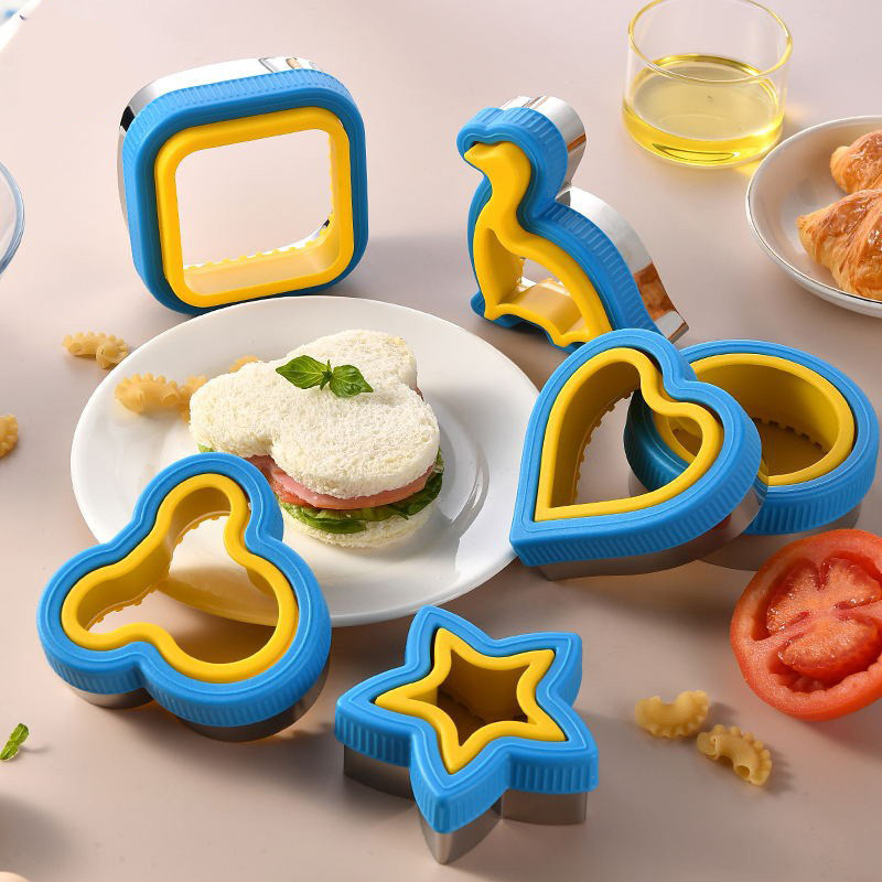 Cartoon Five-Pointed Star Shape Fondant Cut Flower Mold Cake Decoration Ornaments Heart Printed Biscuit Embossed Baking Mold