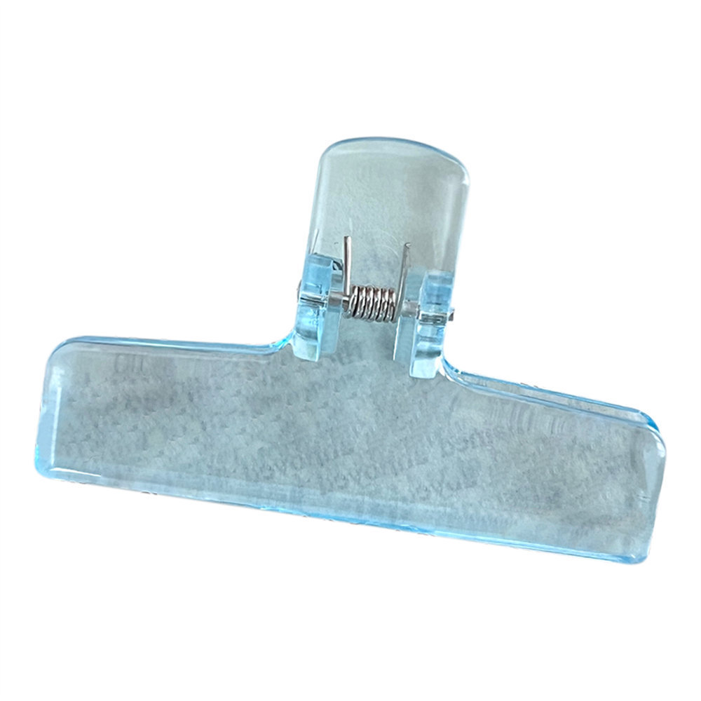 Picture of High-looking transparent jelly folder student test paper clip acrylic clear long tail clip ice transparent storage clip wholesale