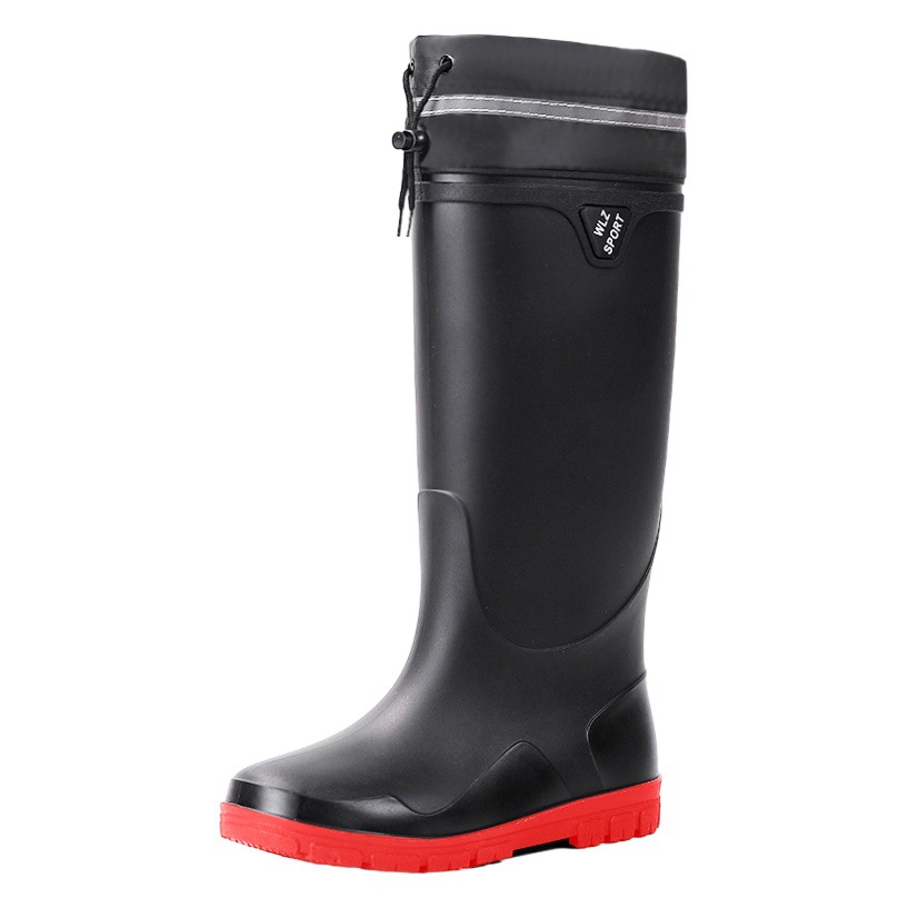 Night reflective High School low men's rain boots safe travel fishing security site Mountain-seeking non-slip rain boots water shoes rubber shoes