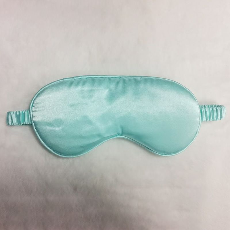 Picture of Imitation silk sleep goggles lunch break shading breathable elastic goggles printed logo double-sided silk goggles wholesale