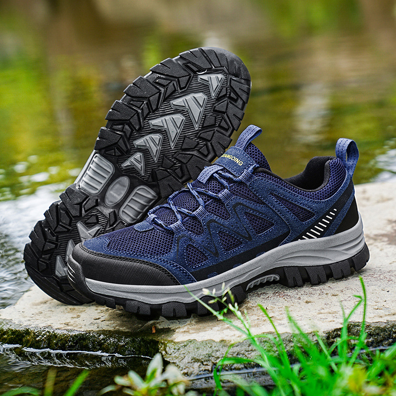 plus size camping sports running hiking shoes cross-border new men's hiking shoes outdoor non-slip hiking men's shoes wear-resistant