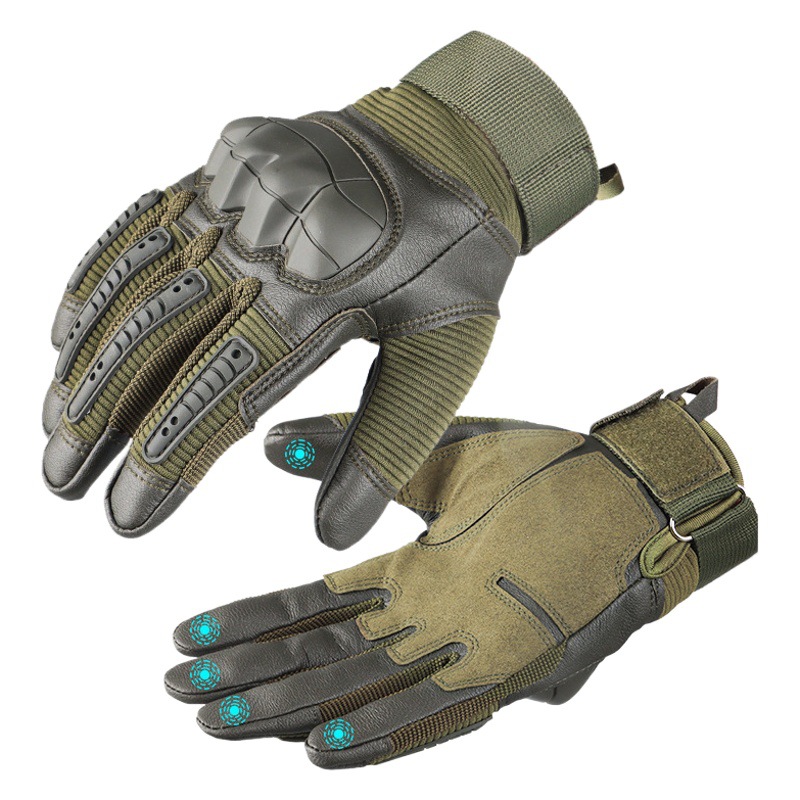 Cross-Border Full-Finger Tactical Gloves Outdoor Sports Cycling Non-Slip Protective Mountaineering Touch Screen Bicycle Gloves for Men and Women