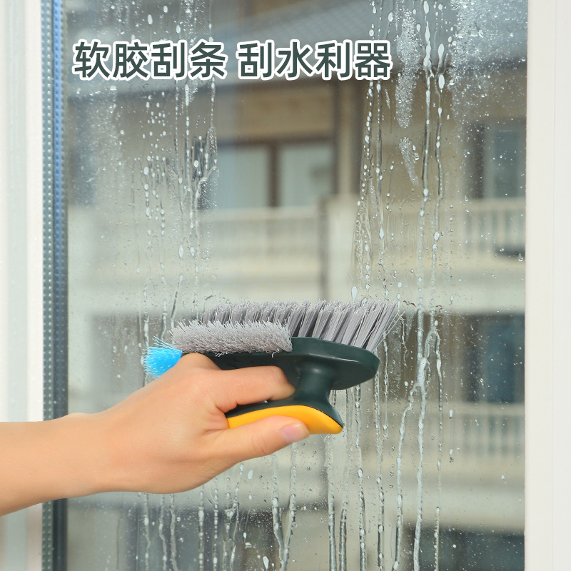 Picture of Gap brush floor brush toilet floor brush scraping brush integrated multi-functional non-dead angle cleaning three-in-one cleaning brush