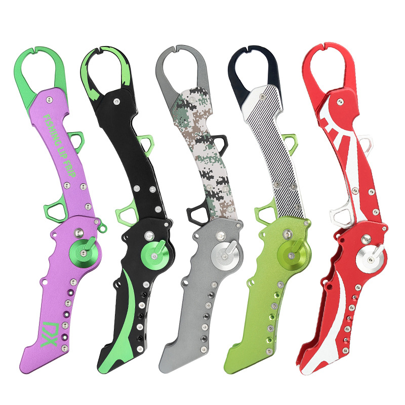 Outdoor folding two-color fish controller/multi-functional aluminum alloy road sub-tongs/fishing tools fishing gear practical