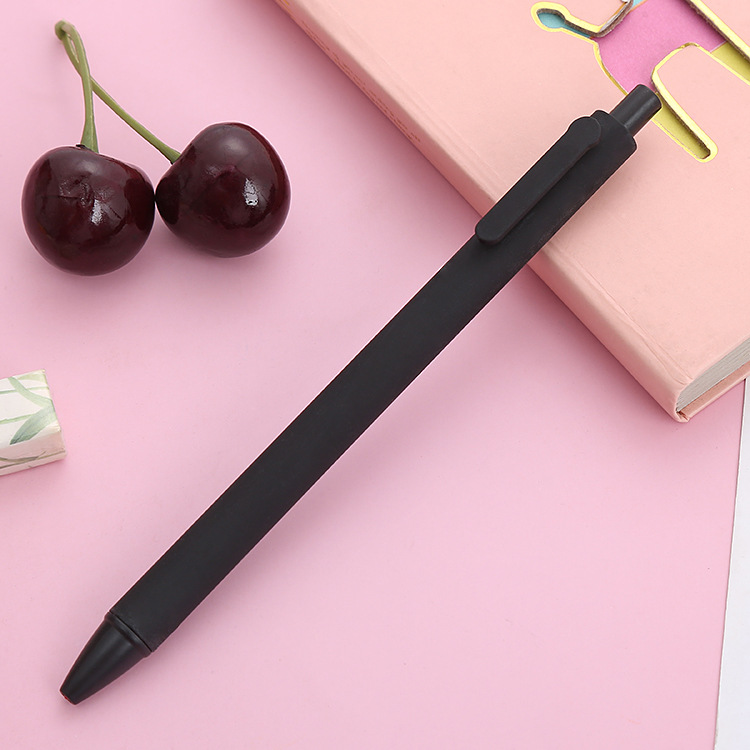Picture of Morandi push gel pen 0.5mm bullet macaron press pen vintage office stationery signature pen