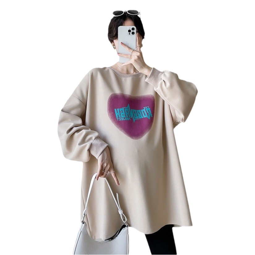Maternity clothes autumn and winter autumn top 2023 spring fashion loose sweater dress autumn thin