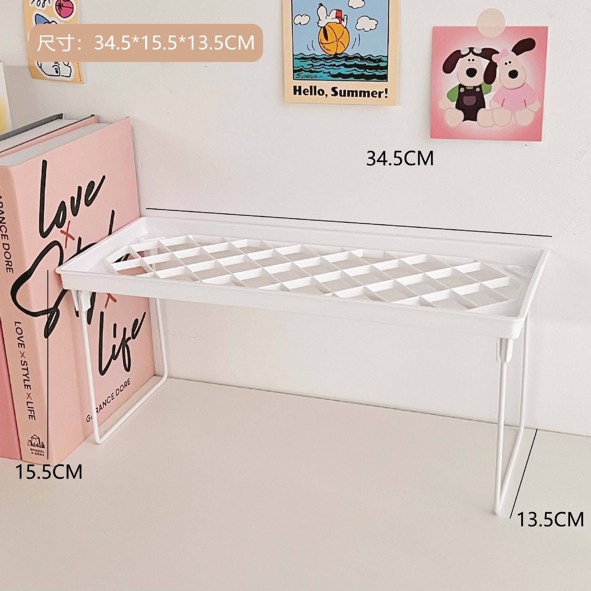 Picture of New Ins Cosmetic Jewelry Double-layer Folding Storage Rack Simple Household Desktop Bathroom Storage Rack Storage Rack