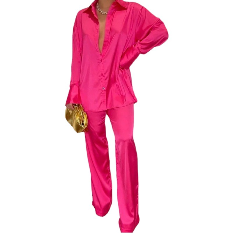 2025 Amazon Independent Platform European and American Cross-Border Women's Clothing Wish Loose Casual Pajama Set Feminine Commuter Style