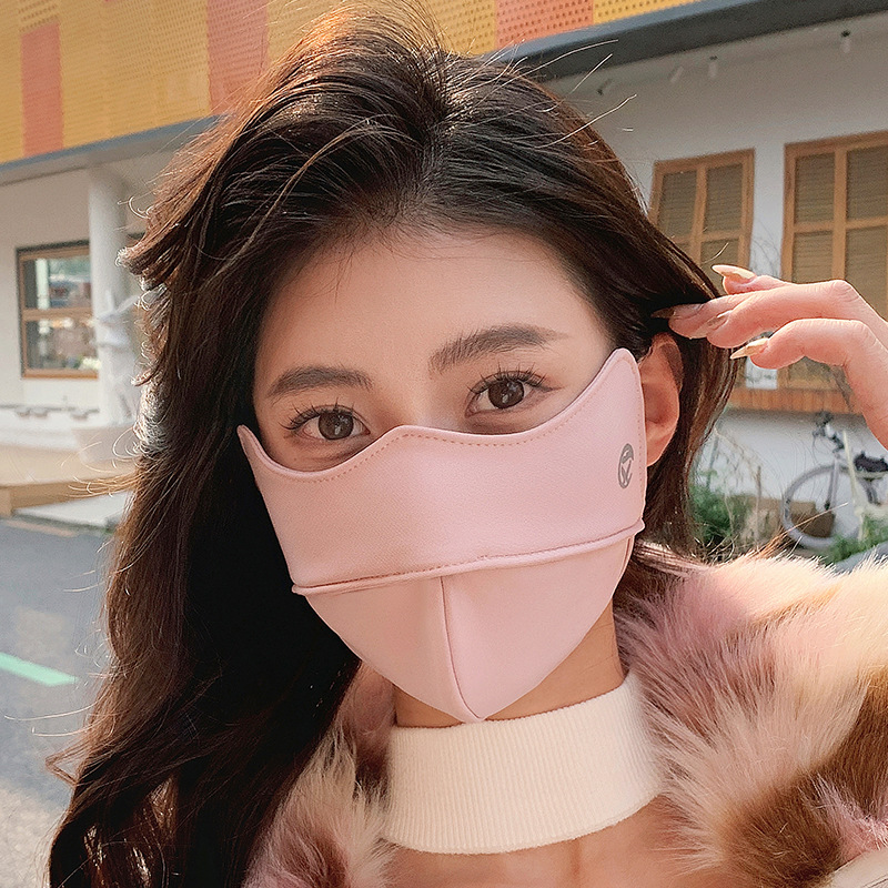 Picture of 2025 Autumn and Winter Warm Mask for Women 5D Three-Dimensional Eye Protection Fleece-Lined Soft Fishbone High-Value Cold-Proof Cycling Mask