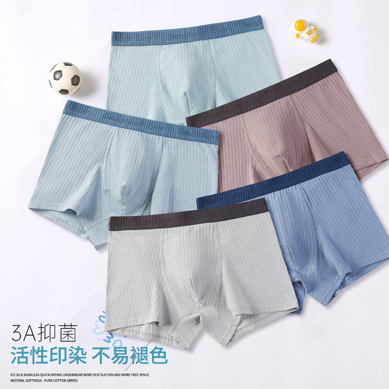 Picture of Youth underwear boys' cotton boxers high school junior high school students boys' development period boxers shorts inner wear