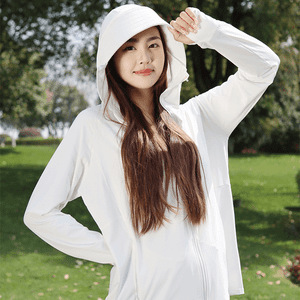 Picture of Nylon Ice-sensitive Sunscreen Clothing Women's Spring and Summer Outdoor UV-resistant Removable Hat Brim Original Yarn Shoulder Sunscreen Clothing