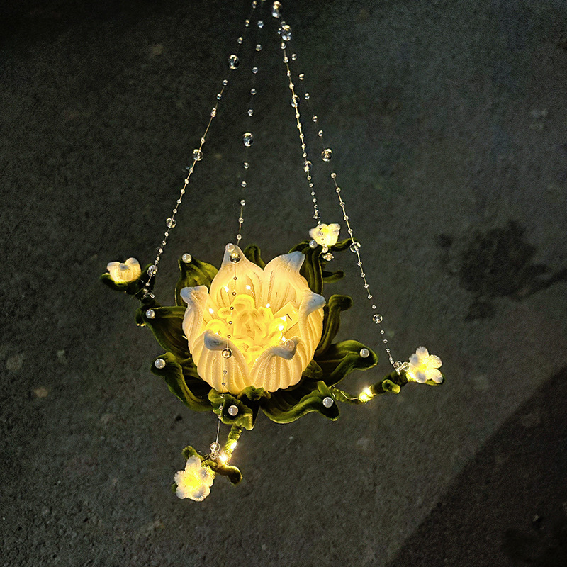 Picture of DIY handmade lily of the valley material bag Chinese handheld twist stick handmade lantern for couples and girlfriends