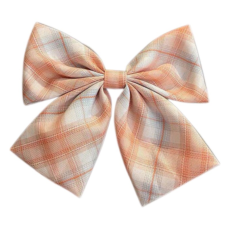 Korean Hair Clip Hair Accessory Bow Hairpin Jk Plaid Adult Spring Clip Internet Celebrity Style Fresh and Sweet