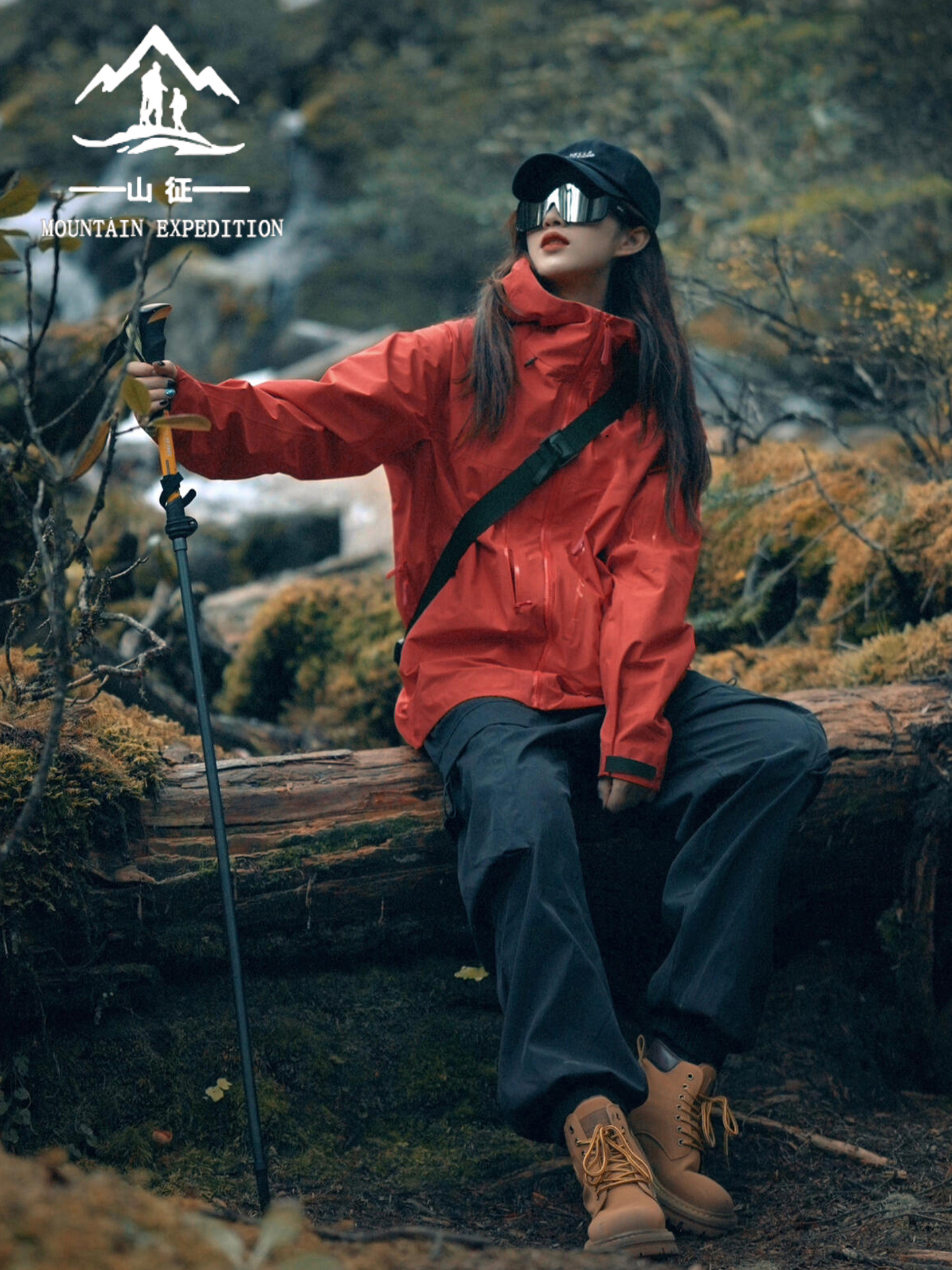 Red jacket jacket women's 2025 new three-in-one outdoor climbing, Xinjiang Sichuan grass travel outfit
