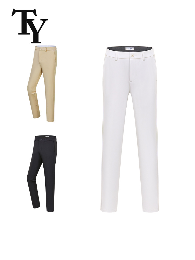 TTYGJ Spring Summer Autumn Golf Men's Sports Casual Pants Breathable Waterproof Anti-Stain and Oil Resistant Slim-Fit Golf Pants