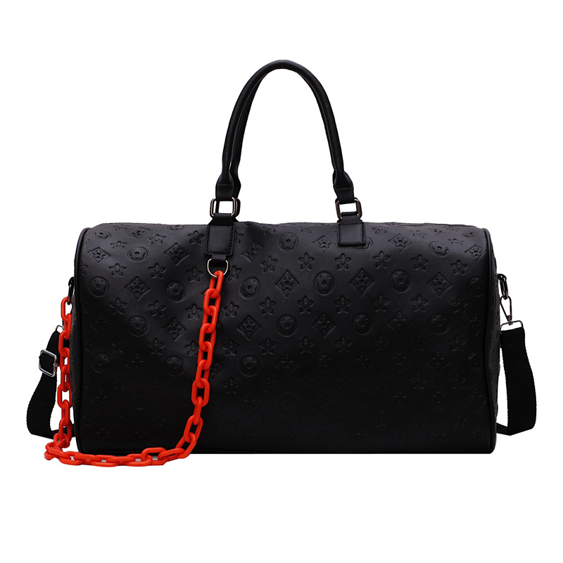 Picture of 2023 New Short Distance Travel Bag Large Capacity pu Portable Travel Luggage Bag Fashion Embossed Sports Fitness Bag
