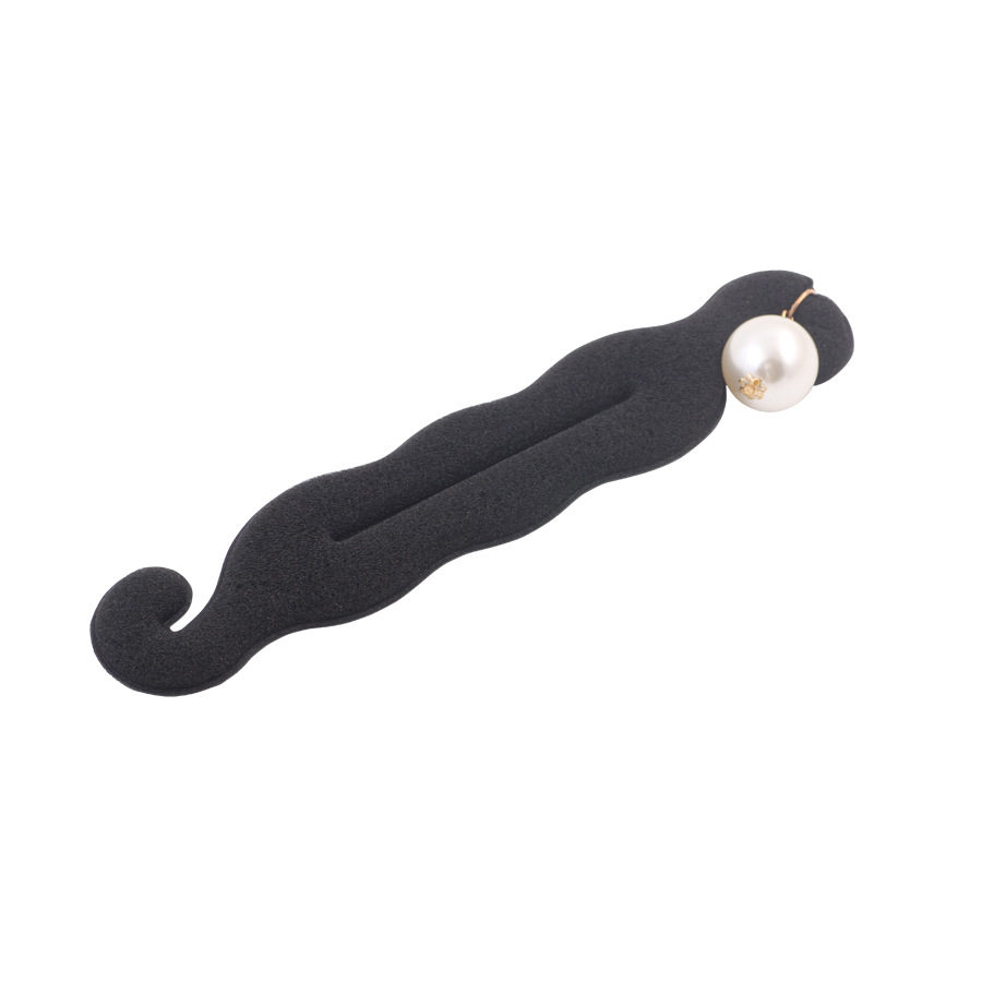 Picture of Simple ball head updo tool Korean style headwear hair accessories sponge double hook updo hair stick upgraded version pearl hair curler