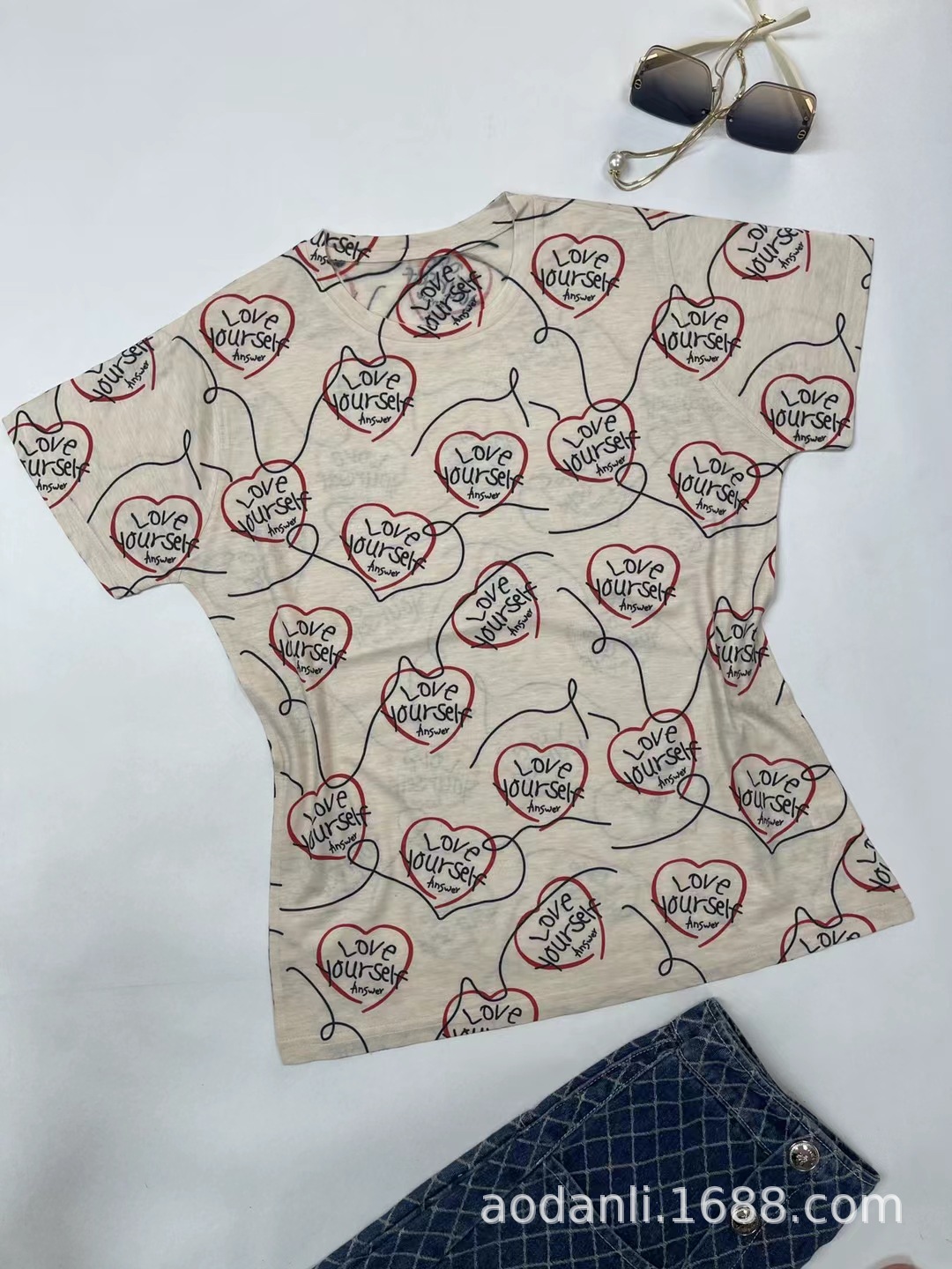 New Summer Cross-border Foreign Trade Women's Clothing Fashion Trend Full-body Printed Baby Cotton Color Pattern Elegant Slim-fit Round