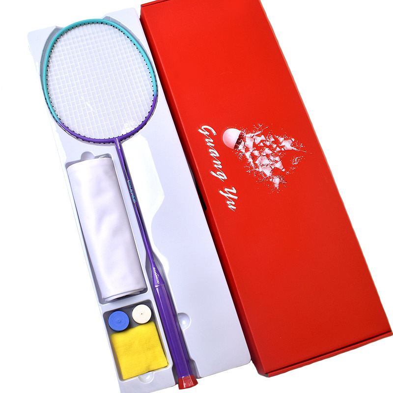 Guangyu Lightweight 10U Badminton Racket Adult Offensive and Defensive Special Single Racket Feels Flexible Full Carbon Badminton Racket