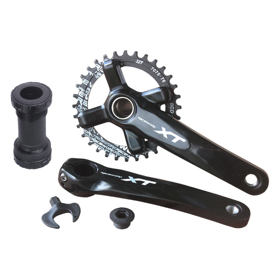 RACEWORK mountain bike tooth plate XT hollow integrated crank bicycle 11 speed 170/175mm single plate