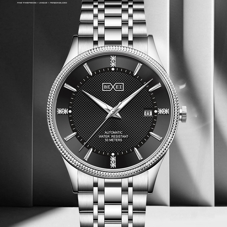 Watch Men's Mechanical Business Steel Band Simple Luminous Men's Watch genuine goods Band Luminous Men's Watch Advanced Sense