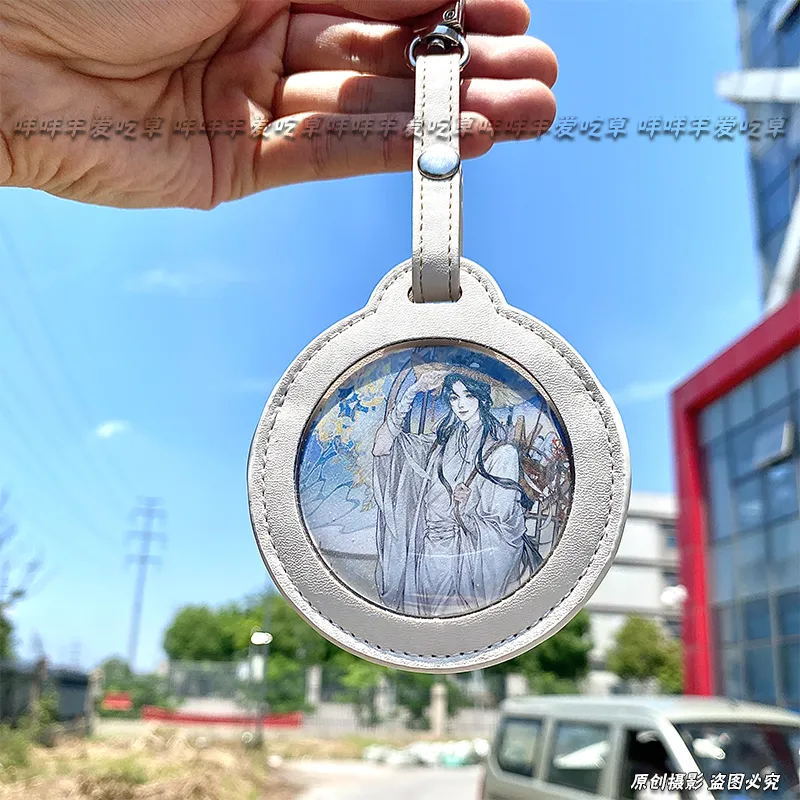 Picture of Barji protective cover pendant cartoon millet display outbound bag accessories PU round bag single badge storage bag