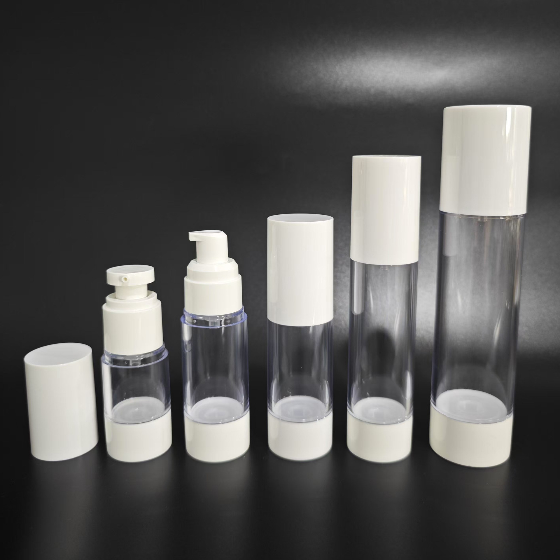 in stock 15 ml30ml50ml80ml100ml120ml elegant white transparent vacuum bottle emulsion spray vacuum bottle