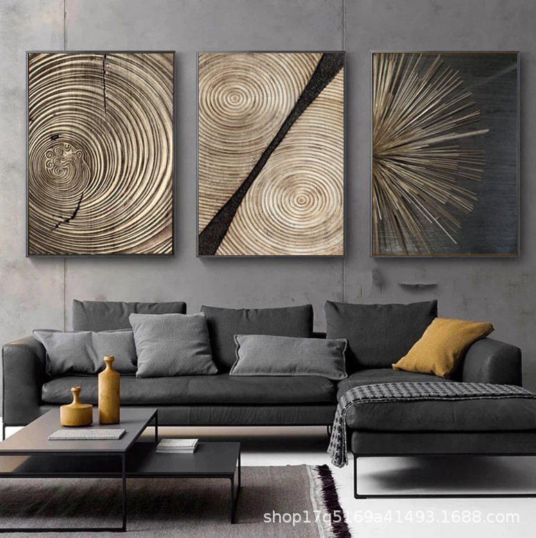 RETRO geometric artistic decorative painting living room bedroom hallway canvas painting core foreign trade hot sale HD hanging painting core