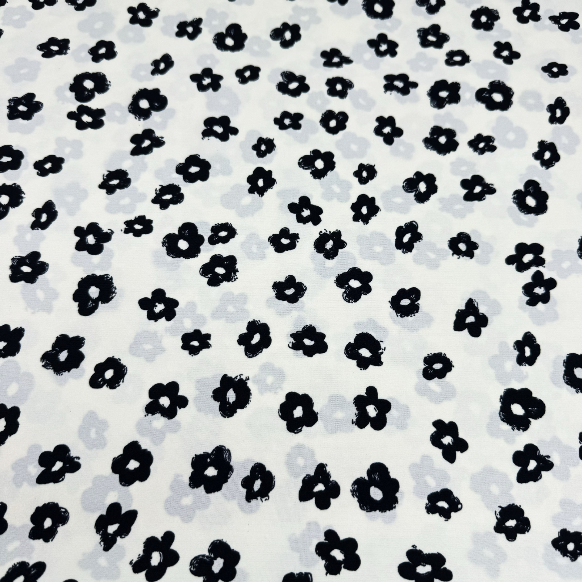 Picture of in stock Ribbed Plain Satin Small Floral Printed Fabric Women's Shirt dress Casual suit Anti-mosquito Pants Fabric