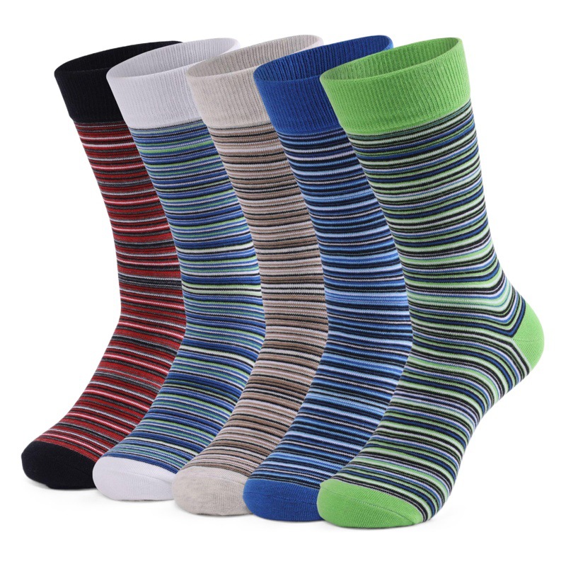 sock large barrel striped men's socks over the calf cotton socks four seasons sports anti-friction Joker cross-border European and American socks tide