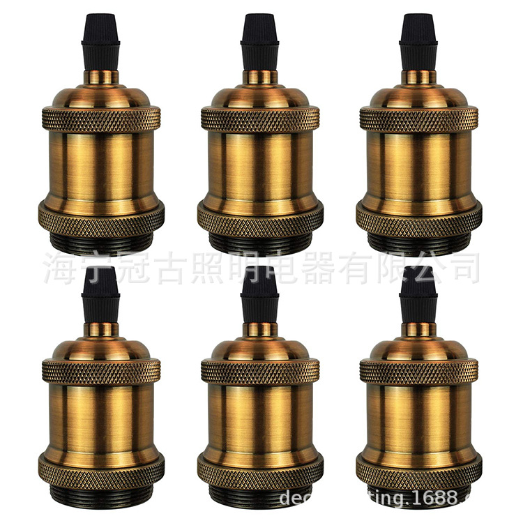 ebay best-selling retro Edison lamp holder E27 E26 screw antique aluminum lamp holder