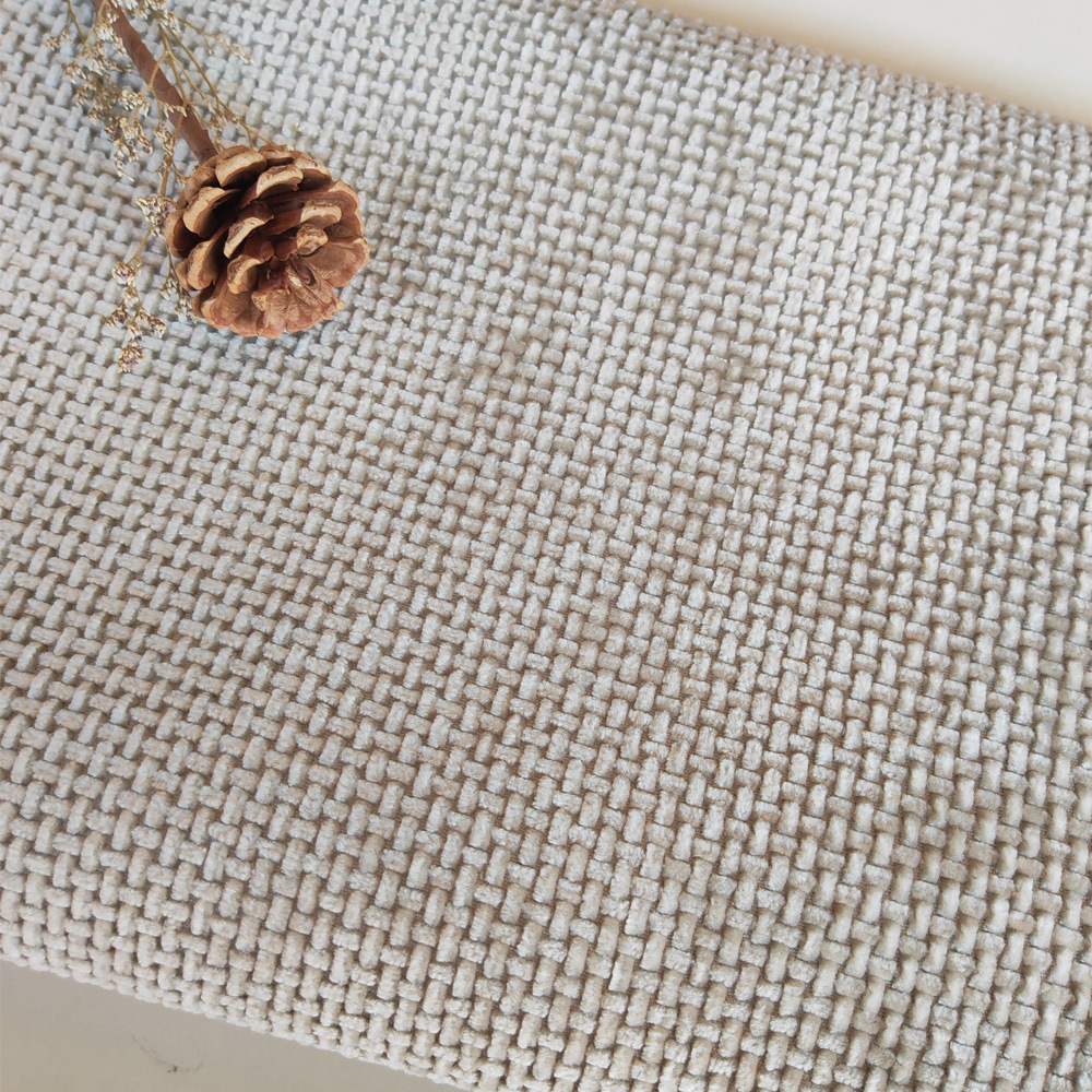 Picture of F508 in stock Straight Supply Oblique Fishing Net Pattern Chenille Sofa Cotton Linen Fabric Sofa Cover Pillow Cushion Linen Fabric