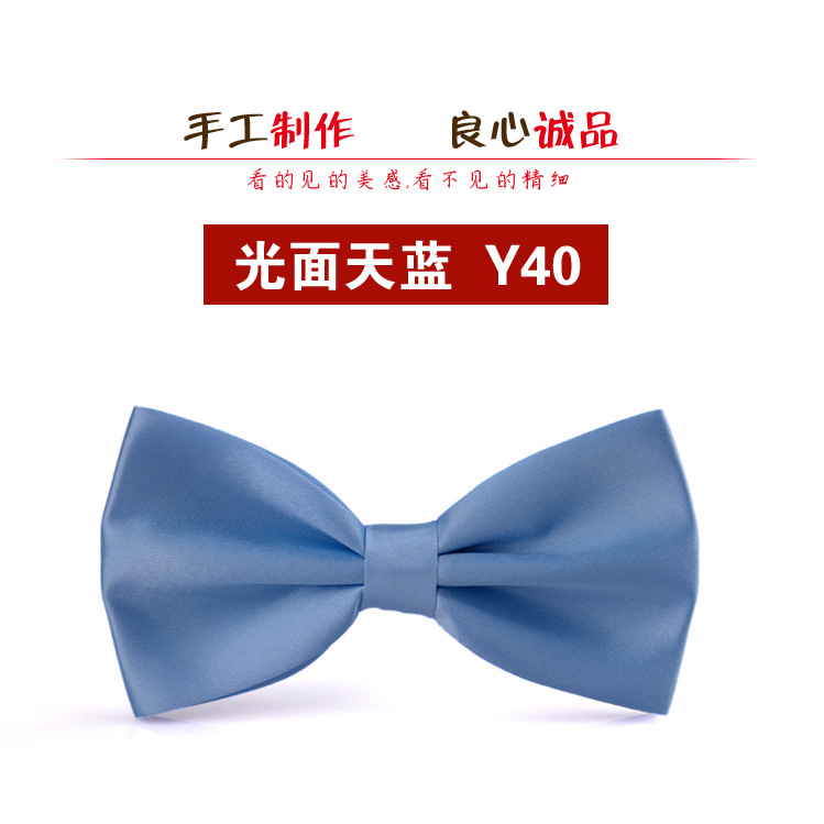 Picture of Bow tie men's wedding wedding groom best man Korean suit wine red red men's bow tie fashion