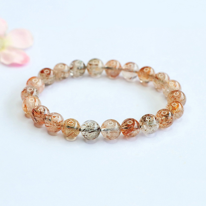 Xinyu Natural Black Gold Super Seven Crystal Bracelet Backbone Hair Crystal Bracelet Loose Beads Live Wholesale Cb5030203