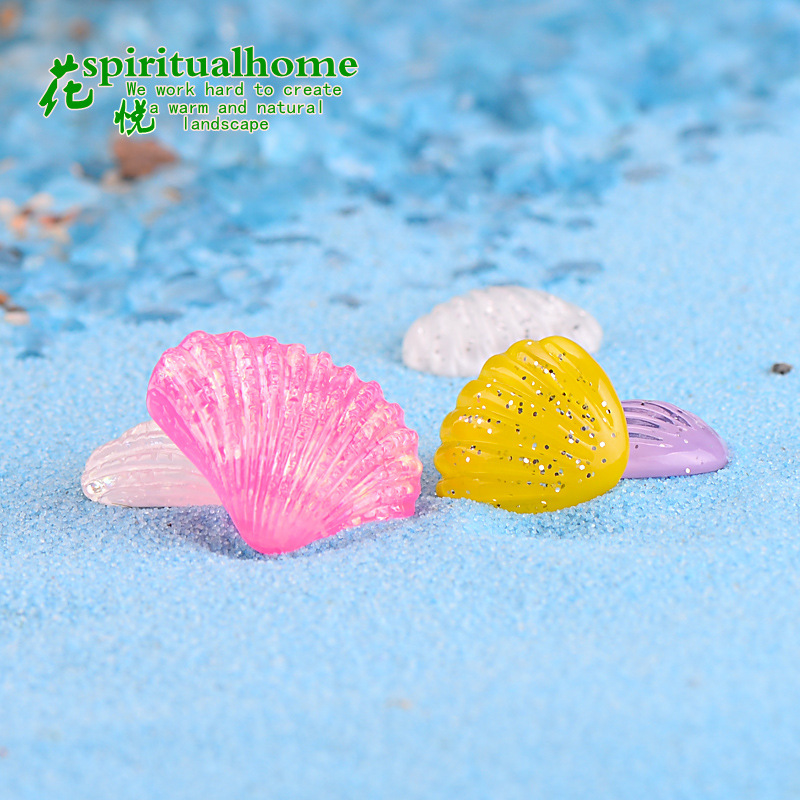 Picture of Crystal Starfish Shell Seascape Accessories Micro Landscape Resin DIY Mini Flat Ornaments Mobile Phone Case Jewelry