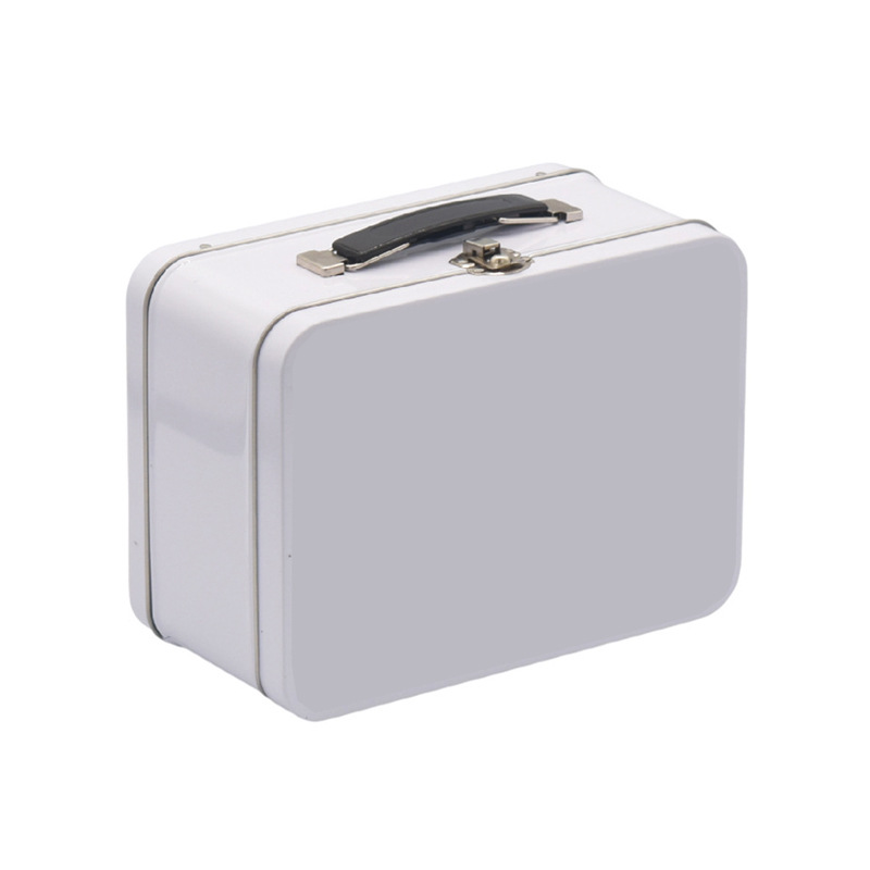 Picture of Tinplate Lunch Box Suitcase Metal Latch Jar New Year's Gift Hand-Held Gift Storage Cosmetics Gift Box