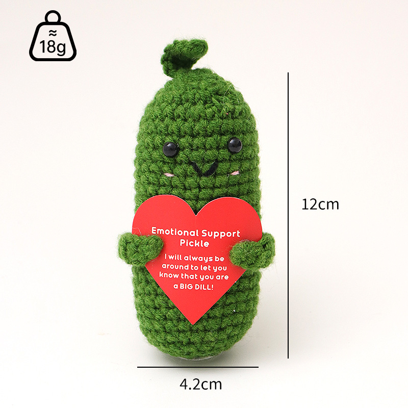 Picture of Cross-Border Hot-Selling Wool Crochet Positive Energy Potato Knitted Wool Cucumber Positive Energy Wool Crocheted Doll Finished Product