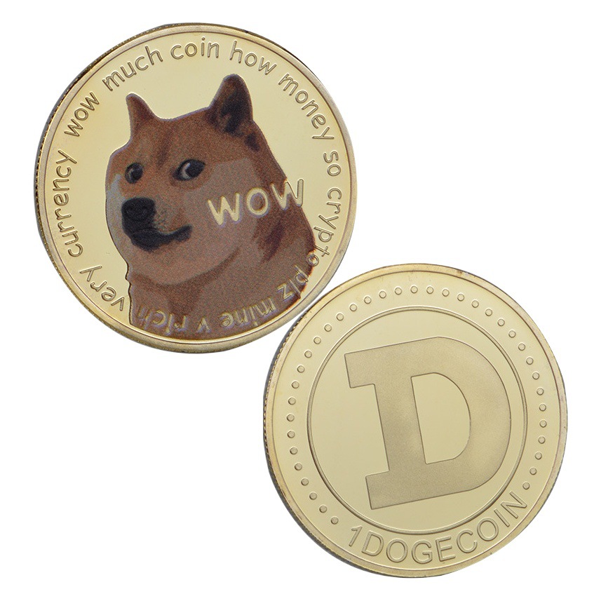 Doge Painted Dog Commemorative Coin Animal Head Portrait Commemorative Badge Collectible Gift Badge Metal Dog Head Business Gift