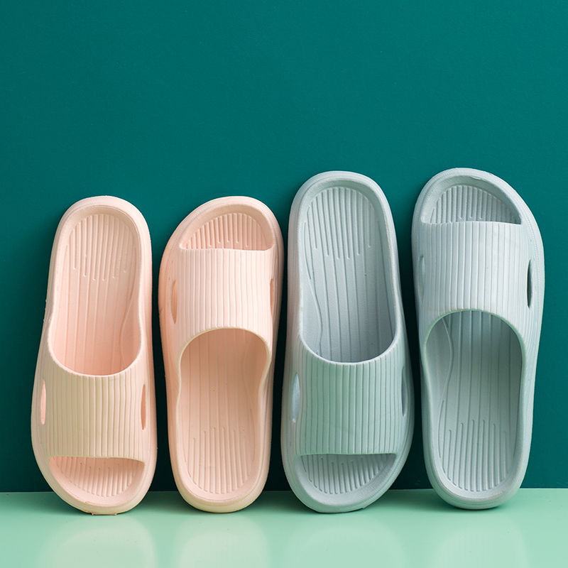 Home Sandals for Women Summer Indoor Pure Color Home Non-Slip Couple Style Bathing Special Silent Bathroom Slippers