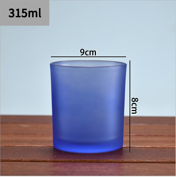 Picture of Wholesale DIY Flameless Scented Candle Cups Empty Colored Glass Jars Transparent Sprayable Glass Bottles with Screen-Printed Text