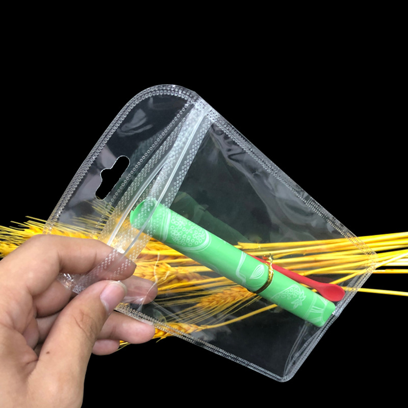Picture of 11*21 thickened nail drill acrylic box plastic bag in stock double-sided transparent ziplock bag transparent lock pocket