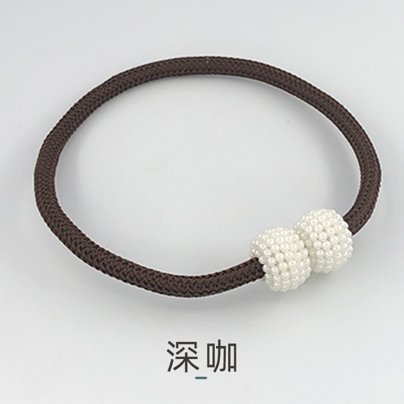 Picture of Cross-border Wholesale Simple High-strength Magnetic Pearl Magnetic Buckle Fabric Storage Lace-up Curtain Magnetic Buckle Curtain Strap