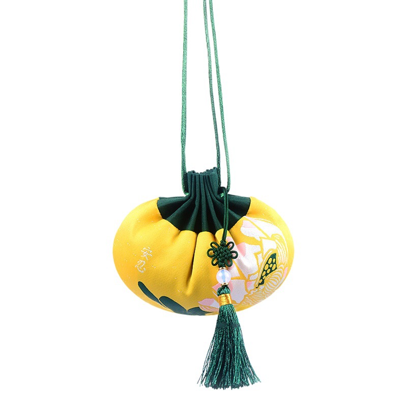 Manufacturer Wholesale Dragon Boat Festival Lotus Sachet Gift Pendant Antique Embroider Tassel Exquisite Sachet Empty Bag DIY