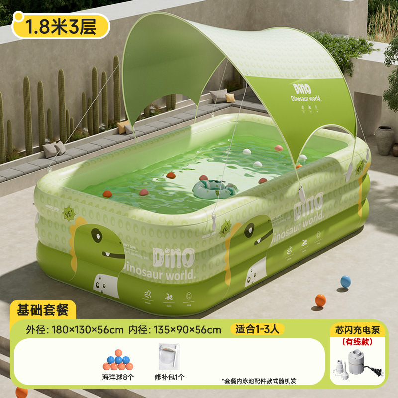 Picture of Inflatable Pool Swimming Pool Children's Inflatable Pool Home Outdoor Large Family Pool Thickened Baby Paddling Pool