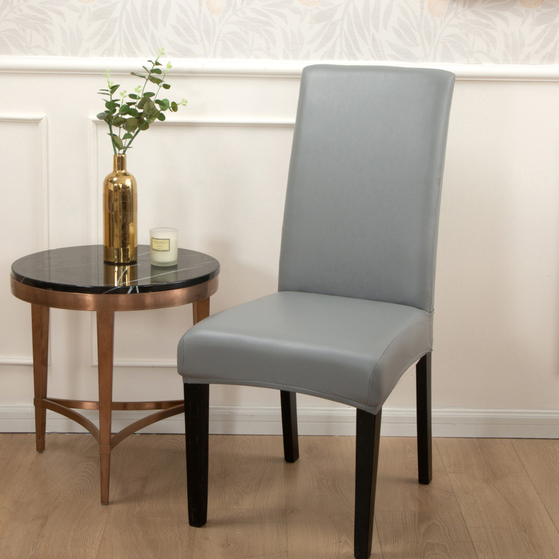 Picture of Cross-border New Solid Color Stretch Leather Seat Cover Amazon wish Dining Chair Office Waterproof and Dustproof Chair Cover