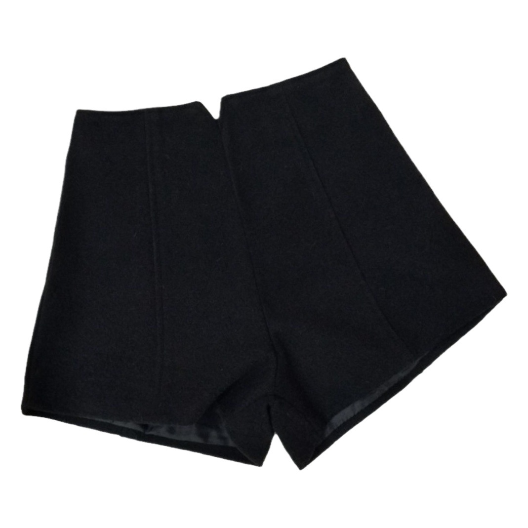 Woolen Shorts for Women, New Autumn and Winter High-Waisted Fashionable A-Line Pants, Slim Casual Wide-Leg Pants with Sweatshirts, Versatile