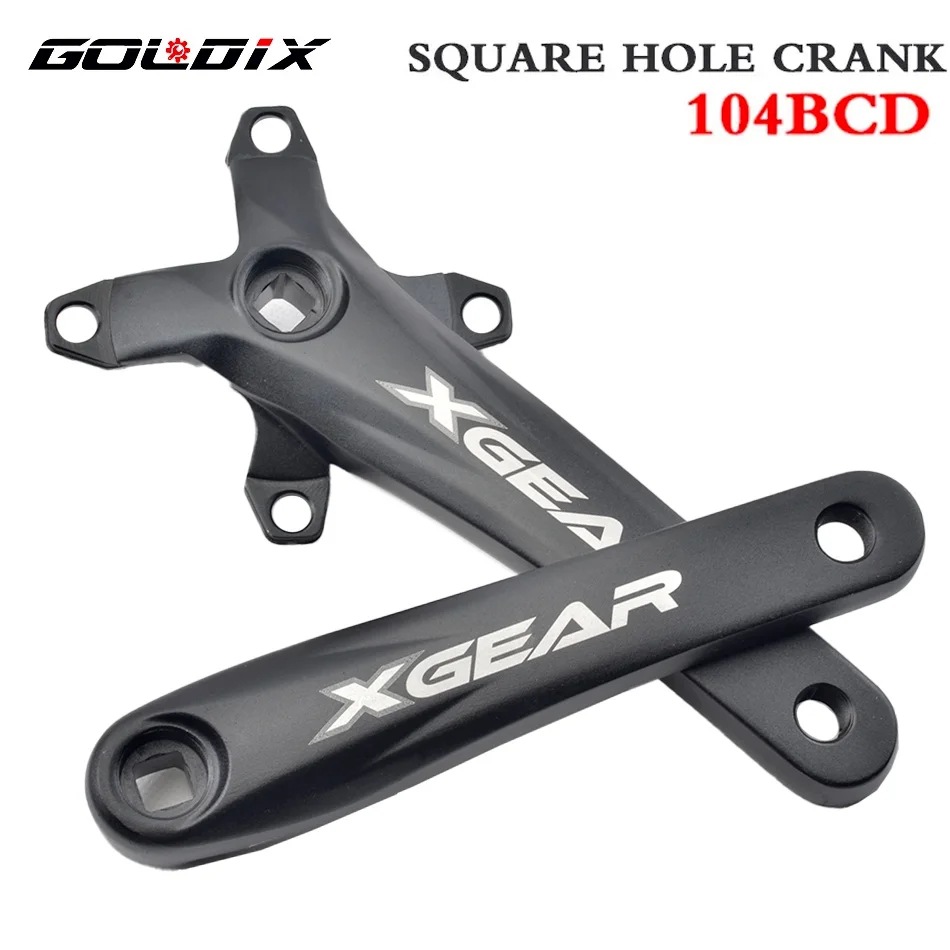 Goldix Mountain Bike 170mm Square Hole Crank 104Bcd Single Disc 32T-42T Aluminum Alloy Crankset