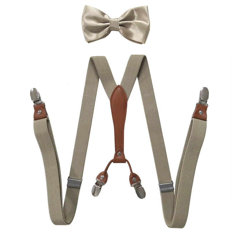 Picture of Cross-Border Supply 2.5cm Adult 4-Clip Elastic Suspenders Unisex Elastic Suspenders Set
